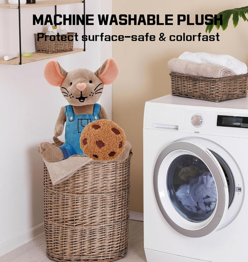 Malvjun If You Give Mouse a Cookie Plush Toy, Cute Mouse and Cookies Soft Stuffed Animal Plush, Book Buddies Plushie