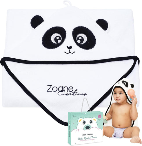 Zoane Creations 100% Rayon Hooded Baby Towels for Newborn Ultra-Soft,Highly Absorbent, 500