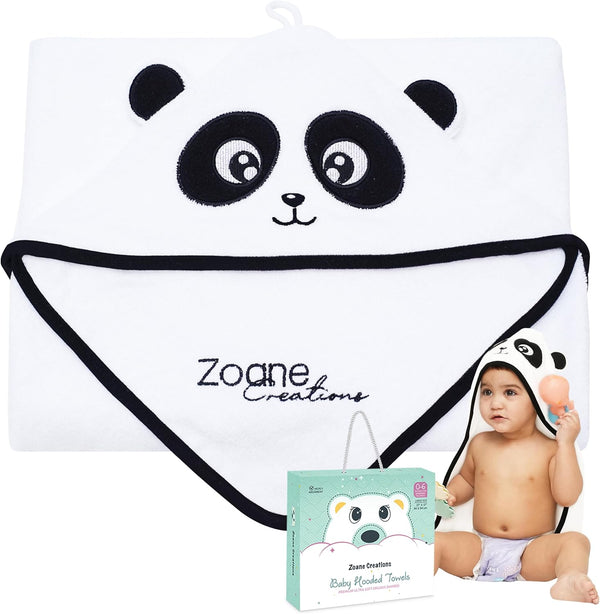 Zoane Creations 100% Rayon Hooded Baby Towels for Newborn Ultra-Soft,Highly Absorbent, 500