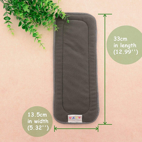 12pcs Inserts,5-Layer Diapers12ZTN AlVABABY Cloth Diaper Inserts,Reusable Liners for Baby Cloth