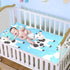 SyXIOP 28" 52" Cute Cow Blue Cooling Baby Crib Mattress Sheets x Breathable Crib Mattress pad for Kids, Adult