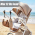 Bremorou 4 Pack Adjustable Stroller Carabiner Clip Stroller Hooks for Bags Universal Stroller Clips and Hooks for Baby