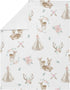 Sweet Jojo Designs Boho Watercolor Woodland Deer Floral Baby Girl Receiving Security Swaddle Blanket for Newborn