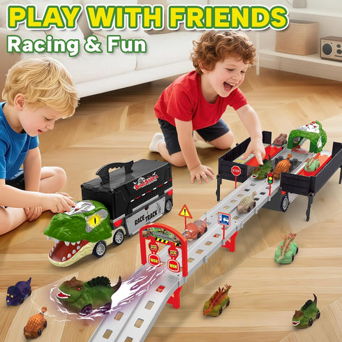 3-5, 8 3 4 5+ Gloween Dinosaur Toys for Kids Dinosaur Truck with Small Dinosaur Cars, Birthday Gifts Toys for Year Old