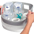 Microwave Steam Sterilizer - White/Grey, Removes 99.9% of Dirt Quickly and Naturally with Steam Power