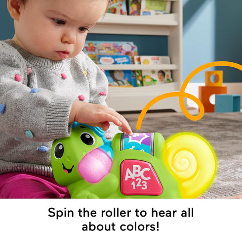 Fisher-Price Link Squad Crawl ‘n Colors Chameleon with Music & Lights for Ages 9+ Months