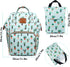 MCWTH Backpack Set Cactus Green Diaper Bag for Baby Girls Mom, Large Bags with Nappy Pouch Stroller Straps