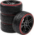 Hard Plastic Wheel Rims & Tires 12mm Hex for Traxxas HSP Tamiya Kyosho Himoto 1/10 RC Drift Car