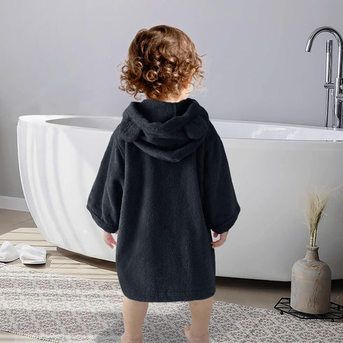 0-24Months 100% VOOVA & MOVAS Toddler Hooded Poncho Towel with Bear Ear, | Cotton, Ultra-Soft & Absorbent | Gentle