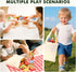 Set, 32 Playset 3+ PairPear Wooden Play Food Pcs Pretend Play Kitchen & Picnic with Carry Bag, Play Kitchen Accessories