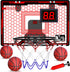 HopeRock Indoor Basketball Hoop for Kids, Over The Door Mini Hoop with LED Scoreboard