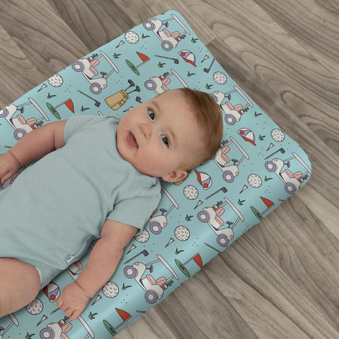 ZoUbqchY 32''16'' Blue Golf Changing Pad Covers for Baby Girls Boys Sports Golfing Fitted Changing Table Cover Mats
