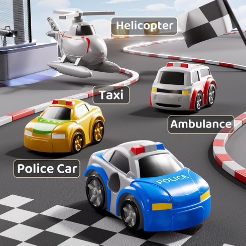 3+, 3 3+, 3 Car Race Track for Kids Ages Kids Car Toys for Year Old Boys, Race Track for Toddlers City with Small Cars