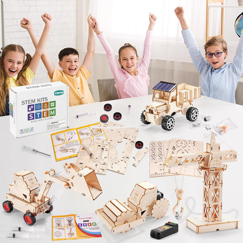 8-10 10-12, 8-12, 3D 8 10 13 12 14 STEM Kits for Kids Ages Wood Building Crafts Kit for Boys Model Car Kit, Wooden