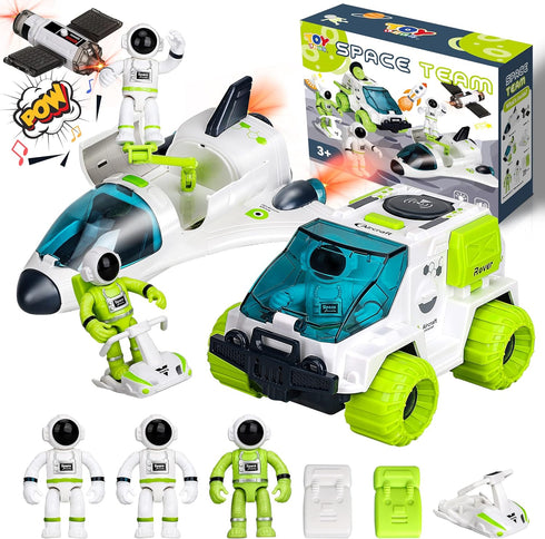 TOY Life Space Toys Rocket Toys for Kids, Space Shuttle with Astronaut Figure & Space Rover for Boys 5-12