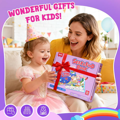 3-5, 3 4 5 6 JoyCat Seek & Find Game Book, Educational Toys for Girls Ages Preschool Learning Activities for Toddlers