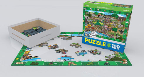 A Day at the Zoo - 100-Piece Spot and Find Puzzle