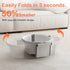 0 36 Collapsible Baby Bathtub - Large Baby Bath Tub with Thermometer & Cushion | Travel Portable Newborn Infant Bathtub