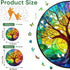500 Adults,5MM (16.5"*16.5") Ruikiyart Colorful Tree Piece Puzzles for Tree of Life Wooden Jigsaw Puzzles, Tree Puzzle