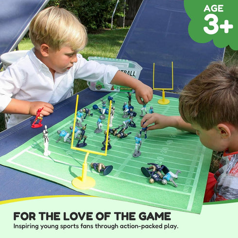 30 Set, 2 3 Kaskey Kids Football Guys, Red White vs. Navy White, Pieces in Each Includes Teams, Accessories, and Travel