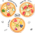 Set, 28 Playset 3+ PairPear Wooden Pizza Cutting Play Food Piece Pretend Play Pizza Toy Kitchen Montessori Kitchen