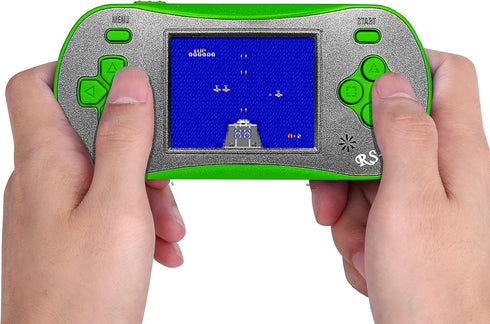 Handheld Game Player for Kids Adults - FAMILY POCKET RS16 Portable Classic Game Controller, 260 Built-in Games (Green)