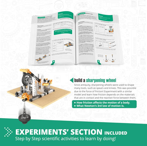 Engino STEM Toys, Physics Laws: Inertia, Friction, Circular Motion, Educational Construction Toys for Kids 9+