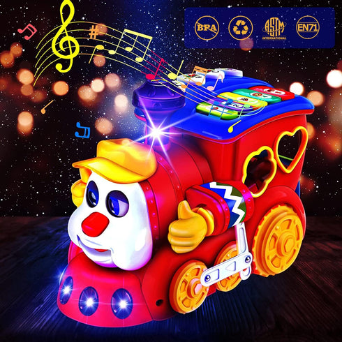 HSNEOI 1 6-12 12-18 1 2 3 Baby Toys for Year Old Boy Girl Gift Musical Train Baby Toys Months,Early Educational
