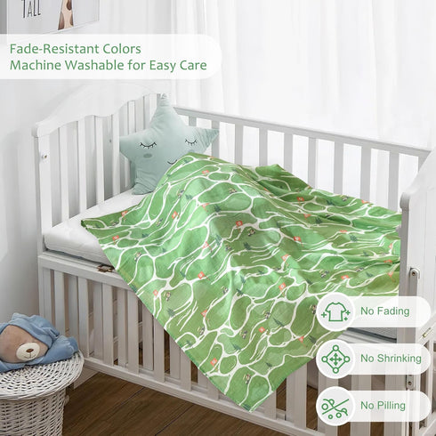 47"x47" Muslin Swaddle Blankets for Newborn, Large Soft Breathable Bamboo Cotton Baby Blanket, Lightweight Receiving