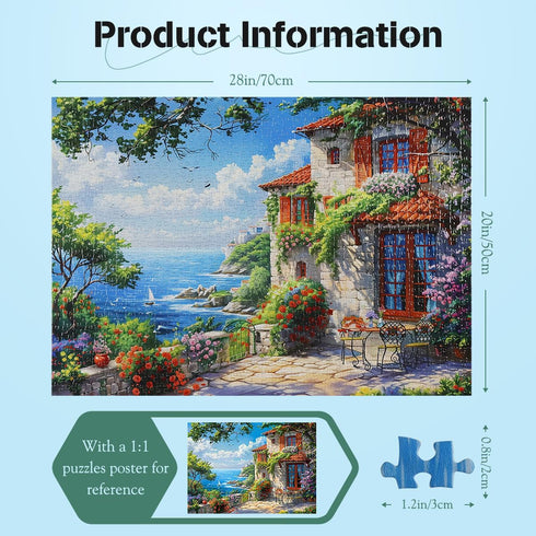 1000 1000-Pieces 28 20 inch MISITU Pieces Jigsaw Puzzles for Adults Puzzles Art Jigsaw Puzzles Impossible Hard