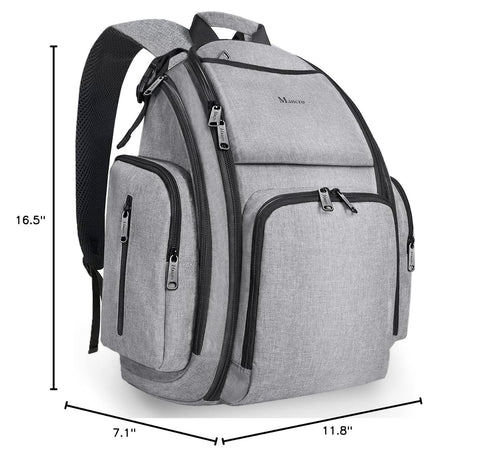 Backpack, 4 Mancro Diaper Bag Large Multifunction Waterproof Travel Baby Changing Bag for Dad Mom with Insulated