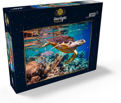MyPuzzle Hawksbill Turtle Maldives, Premium 1000 Piece Jigsaw Puzzle for Adults