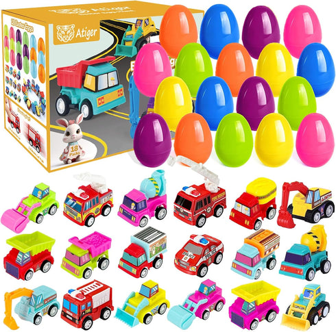 Atiger 18 PCS Easter Egg Fillers with Toys Inside, Easter Basket Stuffers for