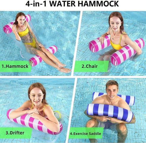 AIWAN LEZHI 2-Pack Swimming Hammock, Hammock Hammock Hammock, Hammock Pool Float Multi-Purpose Inflatable Pool (Saddle