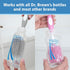 1-Pack Dr. Brown's Soft Touch No Scratch Baby Bottle Cleaning Brush Nipple Cleaner with Stand and Storage Clip, BPA