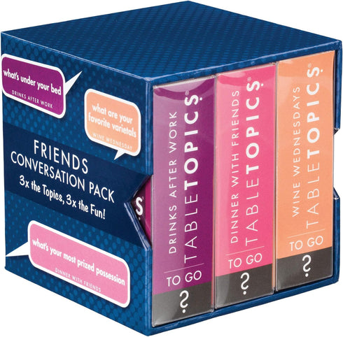 TableTopics Friends Conversation Pack - 120 Fun Question Cards for Game Night and New Conversations