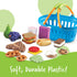 Learning Resources New Sprouts Deluxe Market Set - 32 Pieces Pretend Play Food for Toddlers, Kitchen Toys