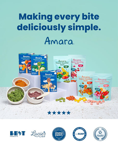 6 Pack Amara Organic Fruit Bites Apple Kale - No Artificial Colors/Dyes, Added Sugar, Dairy-Free Fruit Snacks, Made