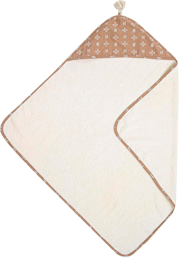 Crane Copper Dash Hooded Baby Towel - 100% Cotton Terry Cloth, 30"