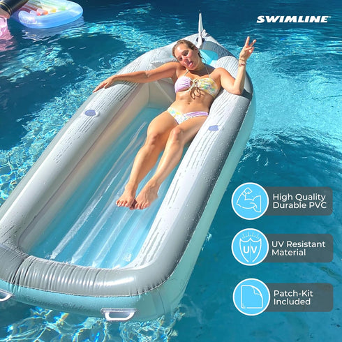SWIMLINE Swimming Inflatable Pool Float Lounger Raft Mattress, Fun Mat, Classic Cruiser, Blue
