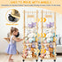 Belveora 3 Stuffed Animal Storage Organizer, Wooden Plushies Toy Zoo Holder with Wheels, Large Capacity Storage Tower
