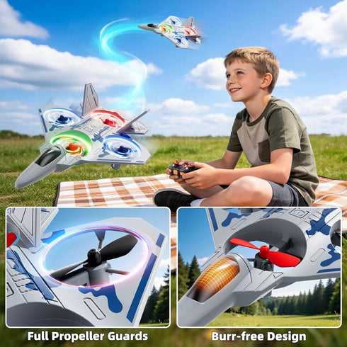 Xelabrion 4-6-8-10-12, 360 Remote Control Airplane Drone for Kids Ages RC Plane Jet Drone with One Key Take