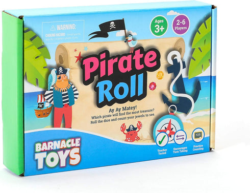 Pirate Roll - Toddler Board Games for Kids, Preschool Games for 3 and 4 Year Olds