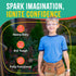 SparkJump Kids Brown Tool Belt, Adjustable Tool Belt for Toddlers and Kids, Dress-Up Construction Costume for DIY