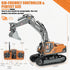 Dogern 3-12, 3-IN-1 2.4GHz 14 680Rotating, 2400mAh RC Excavator Toy for Boys Bucket/Claw/Drill, Channel Construction