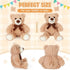 7 Packs Zomiboo Plush Bear Stuffed Animals Plush Soft Cute Stuffed Dolls Birthday Party Decorations(Light Brown)