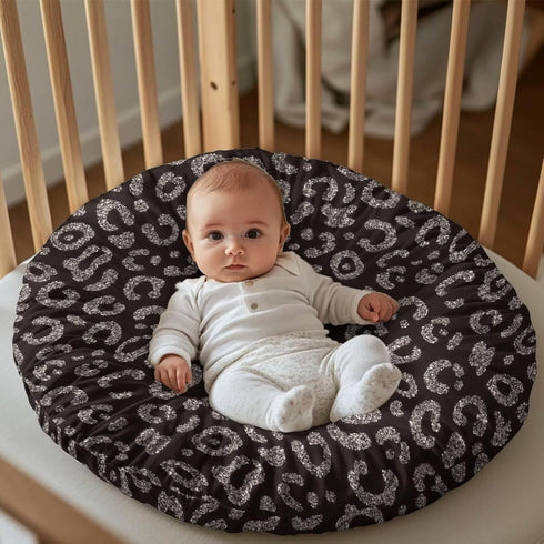 Hechitok Leopard Print Removable Newborn Lounger Cover Nursing Pillow Slipcover Soft Snug Fits Baby Lounger