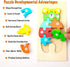 Montessori Mama Wooden Toddler Puzzles - 4-Pack Learning Toys for Kids Ages 2-4
