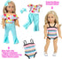 Fashion 10 Sets 18 Inch Doll Clothes and Accessories Play Set, Mermaid Shining Dress Outfits (No Doll)