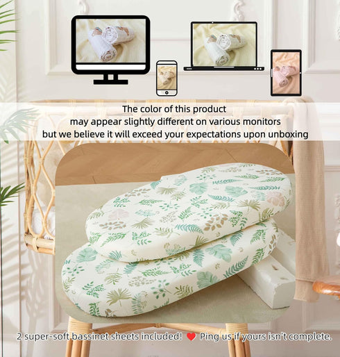 Girls,32 16 4", 2 Pack, SDY Jersey Bassinet Sheets for Baby Boys and "x "x Green Standard Oval/Retangle Bassinet